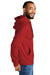 Allmade AL4000 Mens Organic French Terry Hooded Sweatshirt Hoodie Revolution Red Model Side