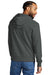 Allmade AL4000 Mens Organic French Terry Hooded Sweatshirt Hoodie w/ Pouch Pocket Terrain Grey Model Back
