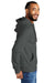 Allmade AL4000 Mens Organic French Terry Hooded Sweatshirt Hoodie w/ Pouch Pocket Terrain Grey Model Side