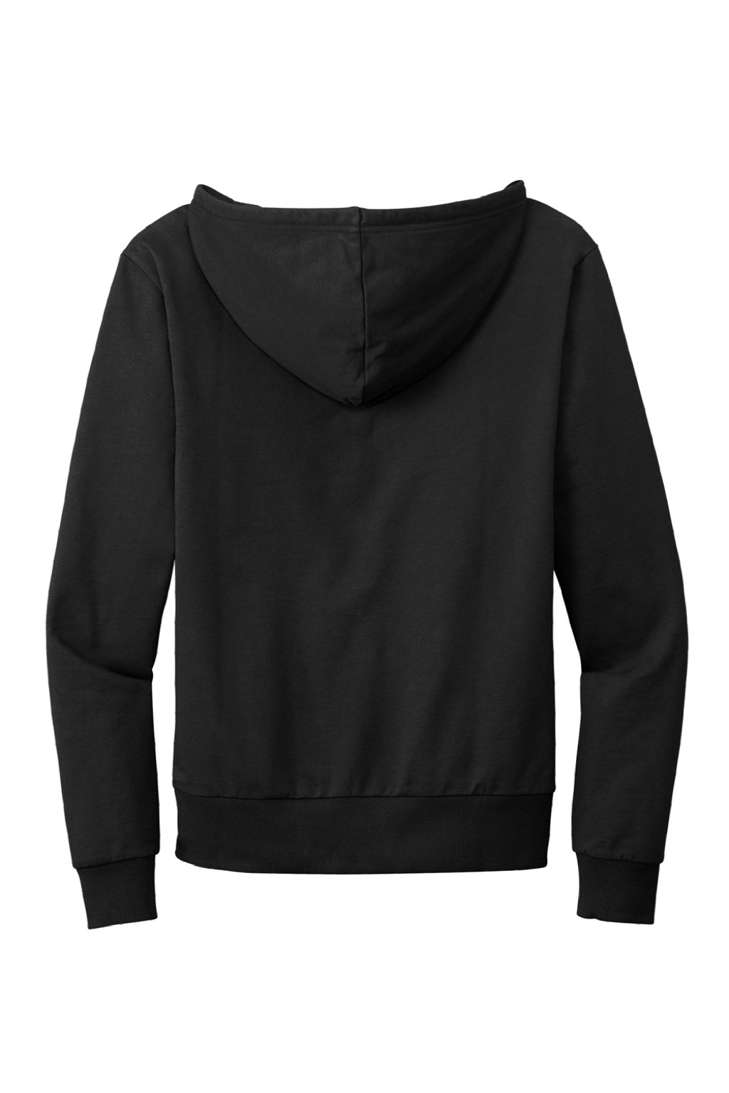 Allmade AL4002 Mens Organic French Terry Full Zip Hooded Sweatshirt Hoodie w/ Pockets Deep Black Flat Back