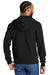 Allmade AL4002 Mens Organic French Terry Full Zip Hooded Sweatshirt Hoodie w/ Pockets Deep Black Model Back