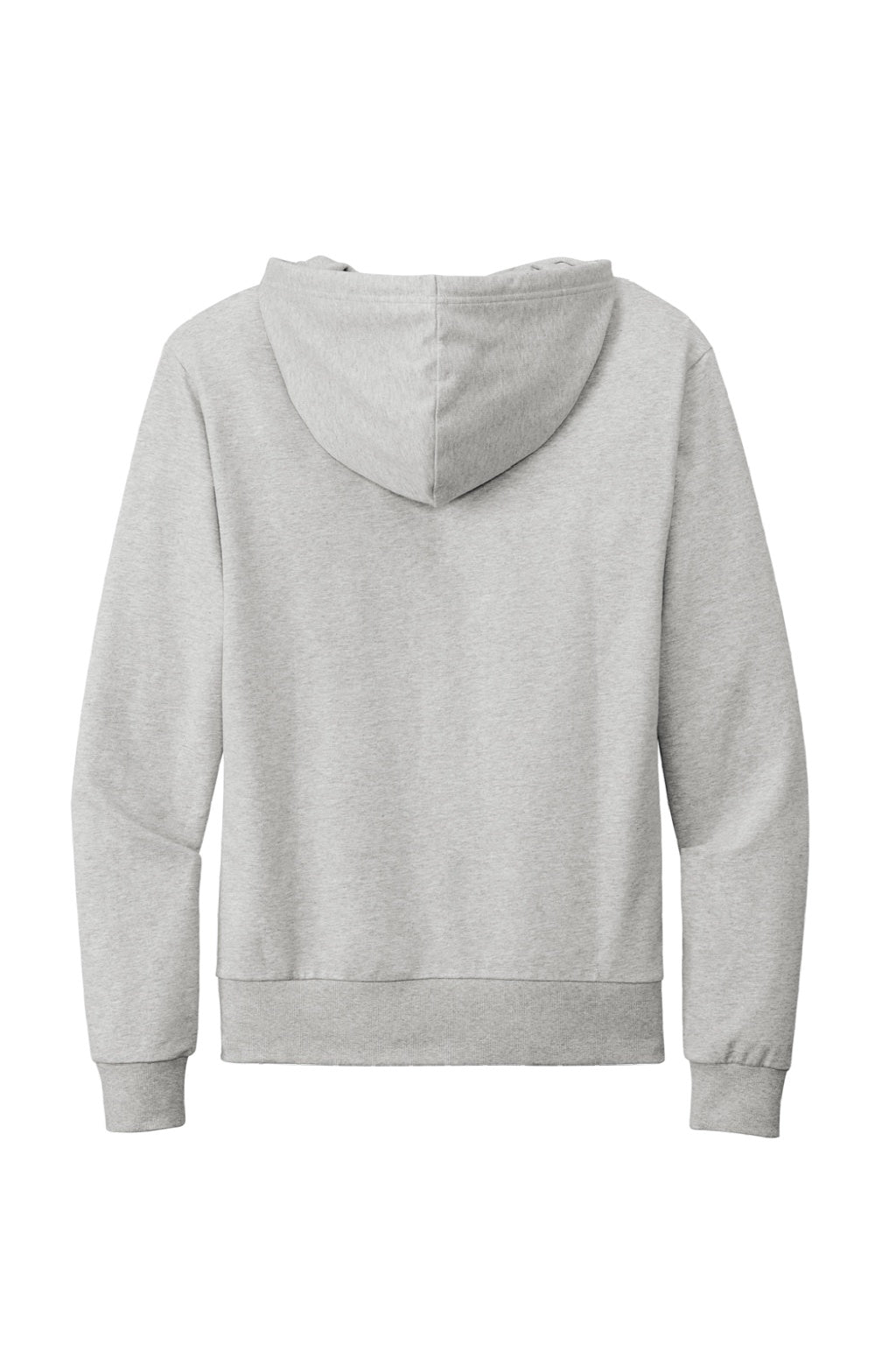 Allmade AL4002 Mens Organic French Terry Full Zip Hooded Sweatshirt Hoodie w/ Pockets Heather Granite Grey Flat Back