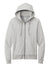 Allmade AL4002 Mens Organic French Terry Full Zip Hooded Sweatshirt Hoodie w/ Pockets Heather Granite Grey Flat Front