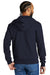 Allmade AL4002 Mens Organic French Terry Full Zip Hooded Sweatshirt Hoodie Night Sky Navy Blue Model Back