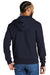 Allmade AL4002 Mens Organic French Terry Full Zip Hooded Sweatshirt Hoodie w/ Pockets Night Sky Navy Blue Model Back