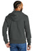 Allmade AL4002 Mens Organic French Terry Full Zip Hooded Sweatshirt Hoodie w/ Pockets Terrain Grey Model Back