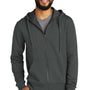 Allmade Mens Organic French Terry Full Zip Hooded Sweatshirt Hoodie - Terrain Grey