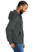 Allmade AL4002 Mens Organic French Terry Full Zip Hooded Sweatshirt Hoodie w/ Pockets Terrain Grey Model Side