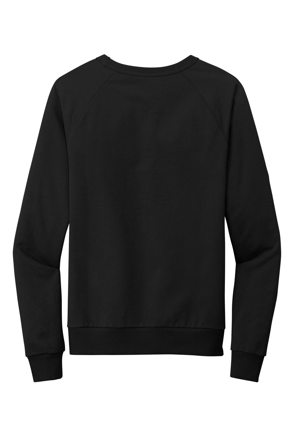 Allmade AL4004 Mens Organic French Terry Crewneck Sweatshirt Deep Black Flat Back