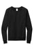 Allmade AL4004 Mens Organic French Terry Crewneck Sweatshirt Deep Black Flat Front
