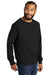 Allmade AL4004 Mens Organic French Terry Crewneck Sweatshirt Deep Black Model 3Q