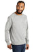 Allmade AL4004 Mens Organic French Terry Crewneck Sweatshirt Heather Granite Grey Model 3Q