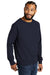 Allmade AL4004 Mens Organic French Terry Crewneck Sweatshirt Night Sky Navy Blue Model 3Q