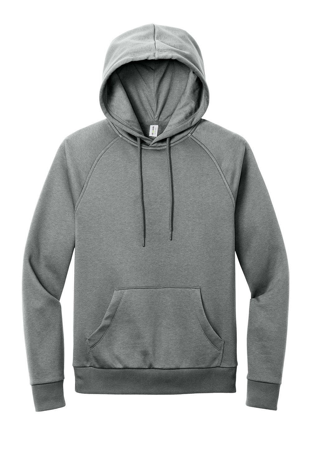 AllMade AL5000 Mens CVC Fleece Hooded Sweatshirt Hoodie w/ Pouch Pocket Heather Aluminum Grey Flat Front