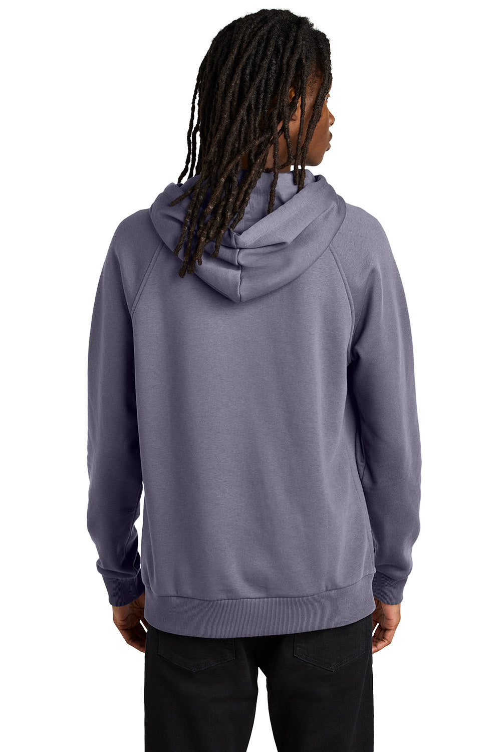 AllMade AL5000 Mens CVC Fleece Hooded Sweatshirt Hoodie w/ Pouch Pocket Cosmic Purple Model Back