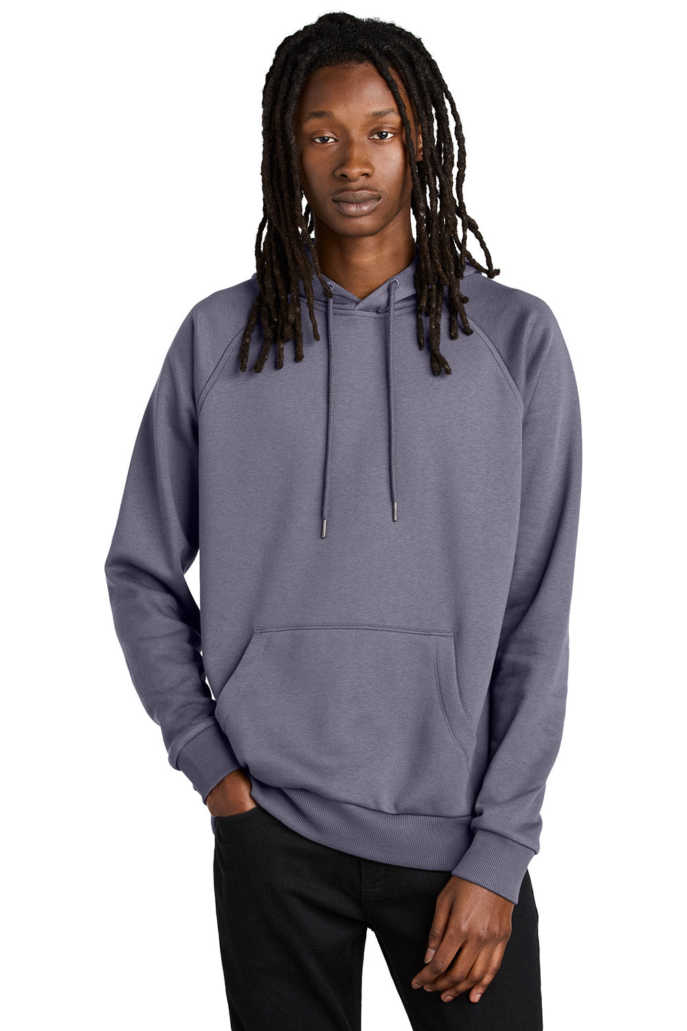 AllMade AL5000 Mens CVC Fleece Hooded Sweatshirt Hoodie w/ Pouch Pocket Cosmic Purple Model Front