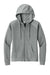 Allmade AL5003 Womens CVC Fleece Full Zip Hooded Sweatshirt Hoodie w/ Pockets Heather Aluminum Grey Flat Front