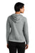 Allmade AL5003 Womens CVC Fleece Full Zip Hooded Sweatshirt Hoodie w/ Pockets Heather Aluminum Grey Model Back