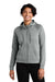 Allmade AL5003 Womens CVC Fleece Full Zip Hooded Sweatshirt Hoodie w/ Pockets Heather Aluminum Grey Model Front