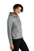 Allmade AL5003 Womens CVC Fleece Full Zip Hooded Sweatshirt Hoodie w/ Pockets Heather Aluminum Grey Model Side