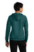 AllMade AL5003 Womens CVC Fleece Full Zip Hooded Sweatshirt Hoodie w/ Pockets Deep Sea Green Model Back