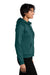 AllMade AL5003 Womens CVC Fleece Full Zip Hooded Sweatshirt Hoodie w/ Pockets Deep Sea Green Model Side