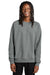 AllMade AL5004 Mens CVC Fleece Crewneck Sweatshirt Heather Aluminum Grey Model Front