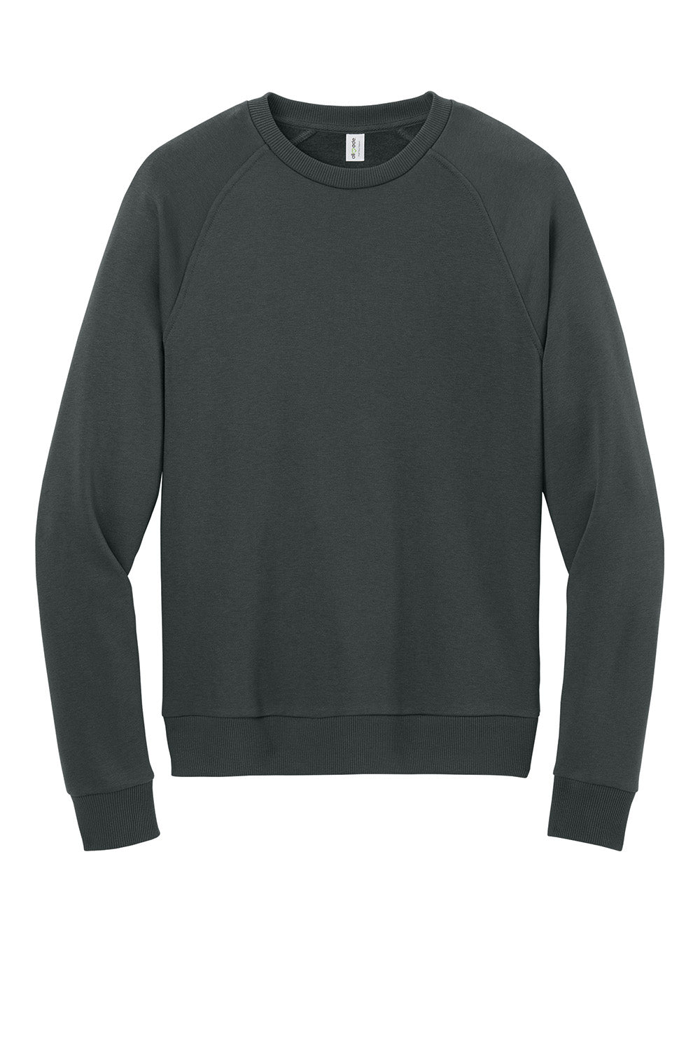 AllMade AL5004 Mens CVC Fleece Crewneck Sweatshirt Terrain Grey Flat Front