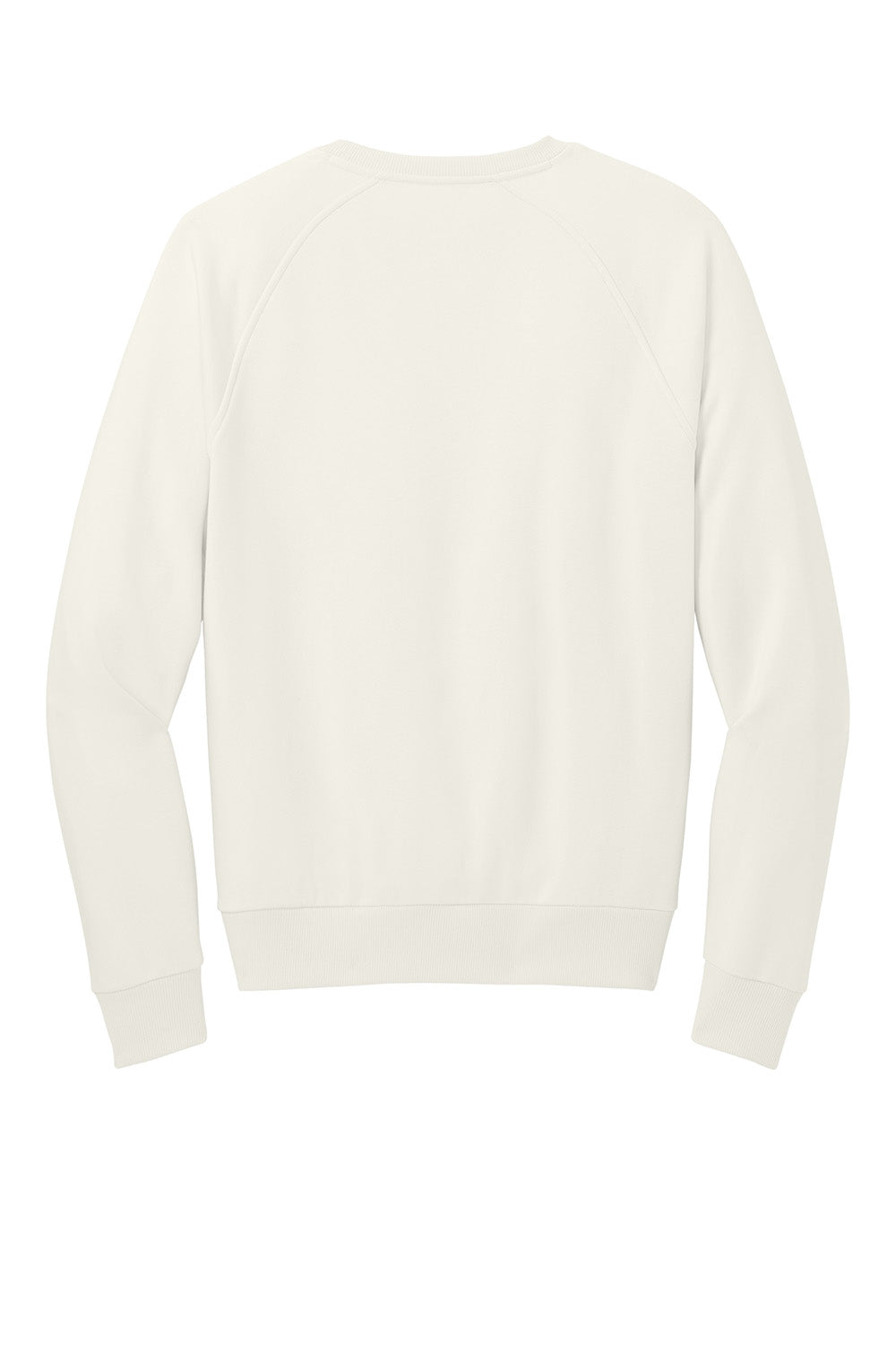 AllMade AL5004 Mens CVC Fleece Crewneck Sweatshirt White Sand Flat Back