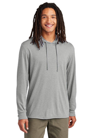 Allmade AL6003 Mens Long Sleeve Hooded T-Shirt Hoodie Aluminum Grey Model Front