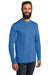 Allmade AL6004 Mens Long Sleeve Crewneck T-Shirt Azure Blue Model 3Q