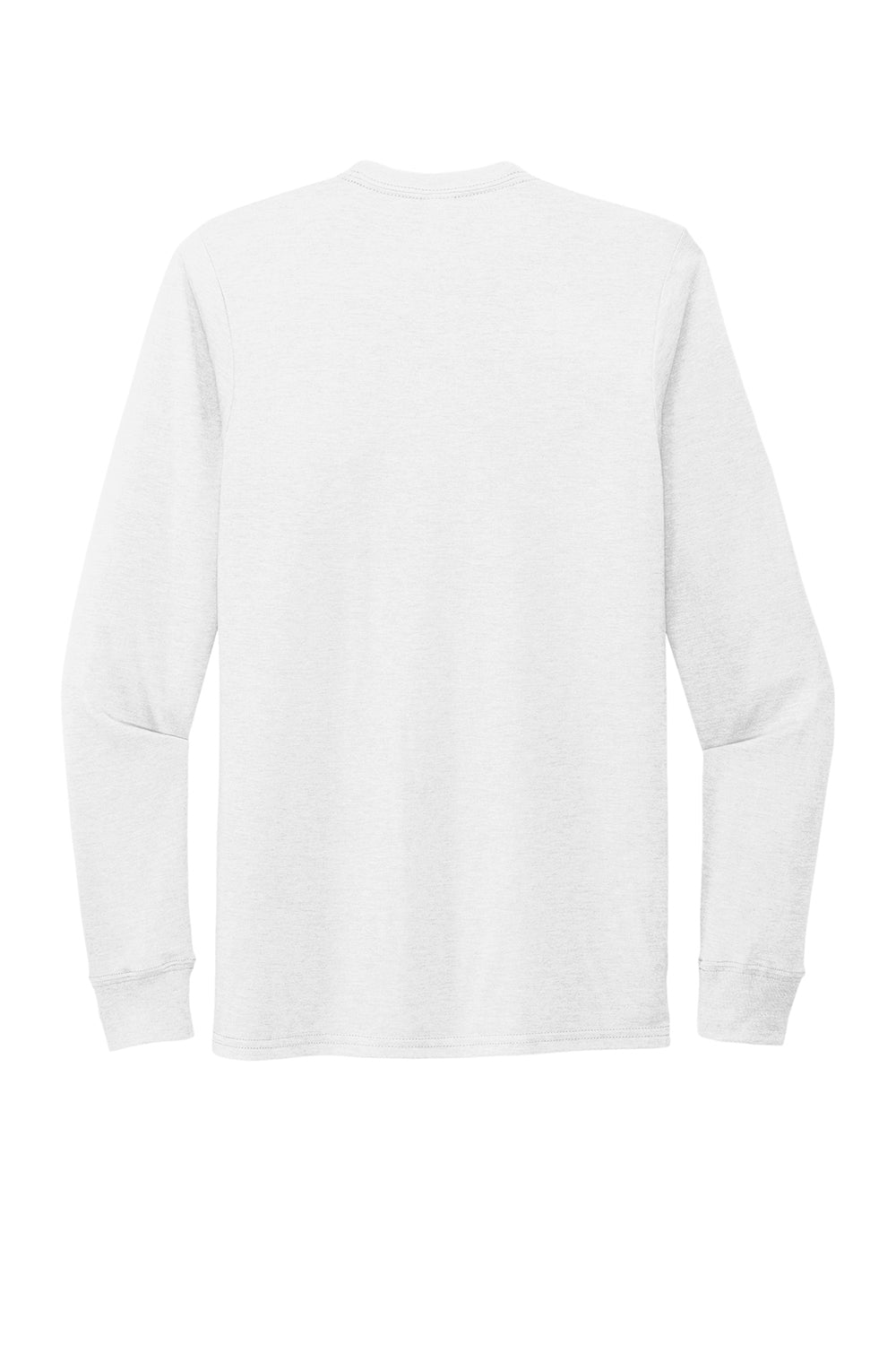 Allmade AL6004 Mens Long Sleeve Crewneck T-Shirt Bright White Flat Back