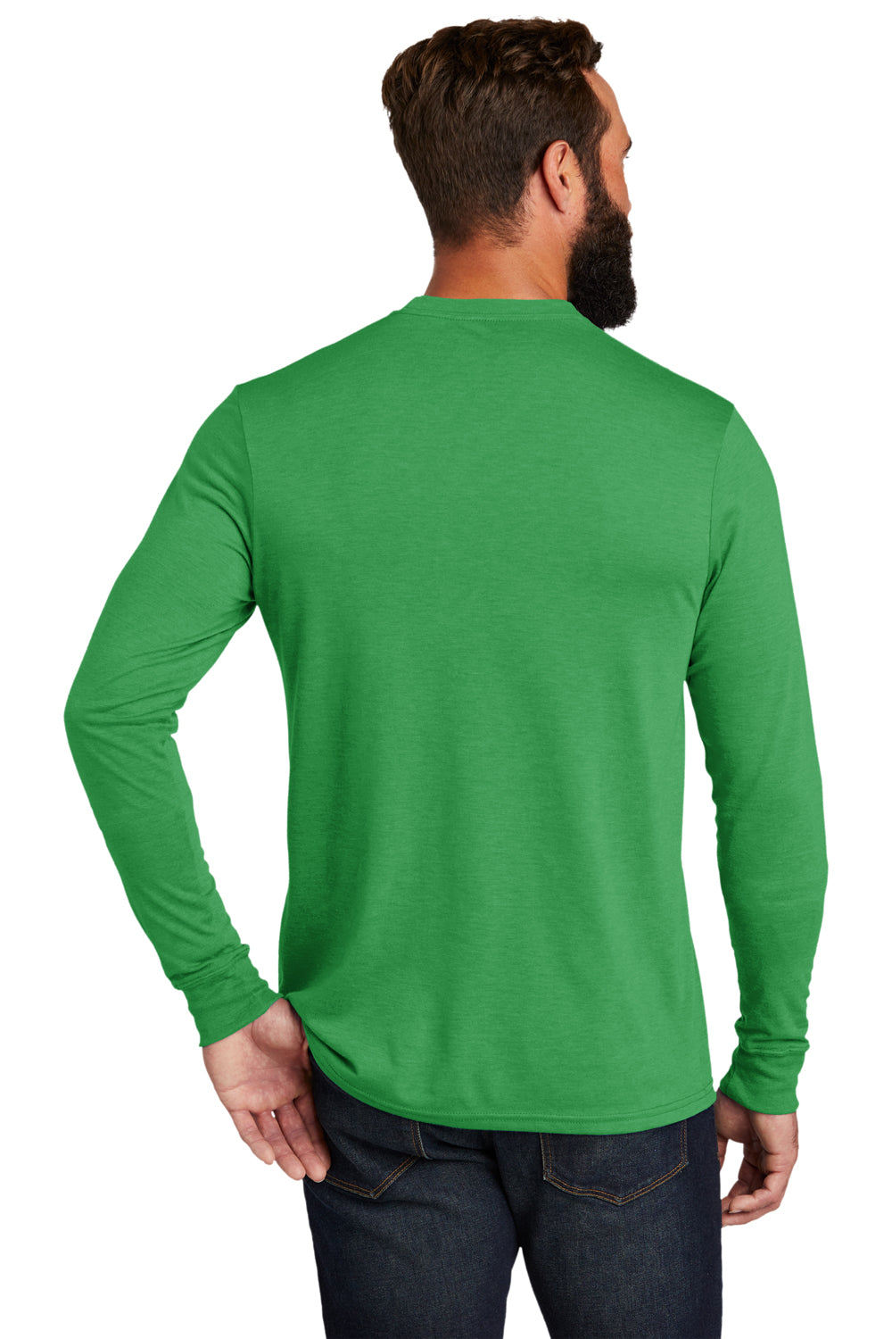 Allmade AL6004 Mens Long Sleeve Crewneck T-Shirt Enviro Green Model Back