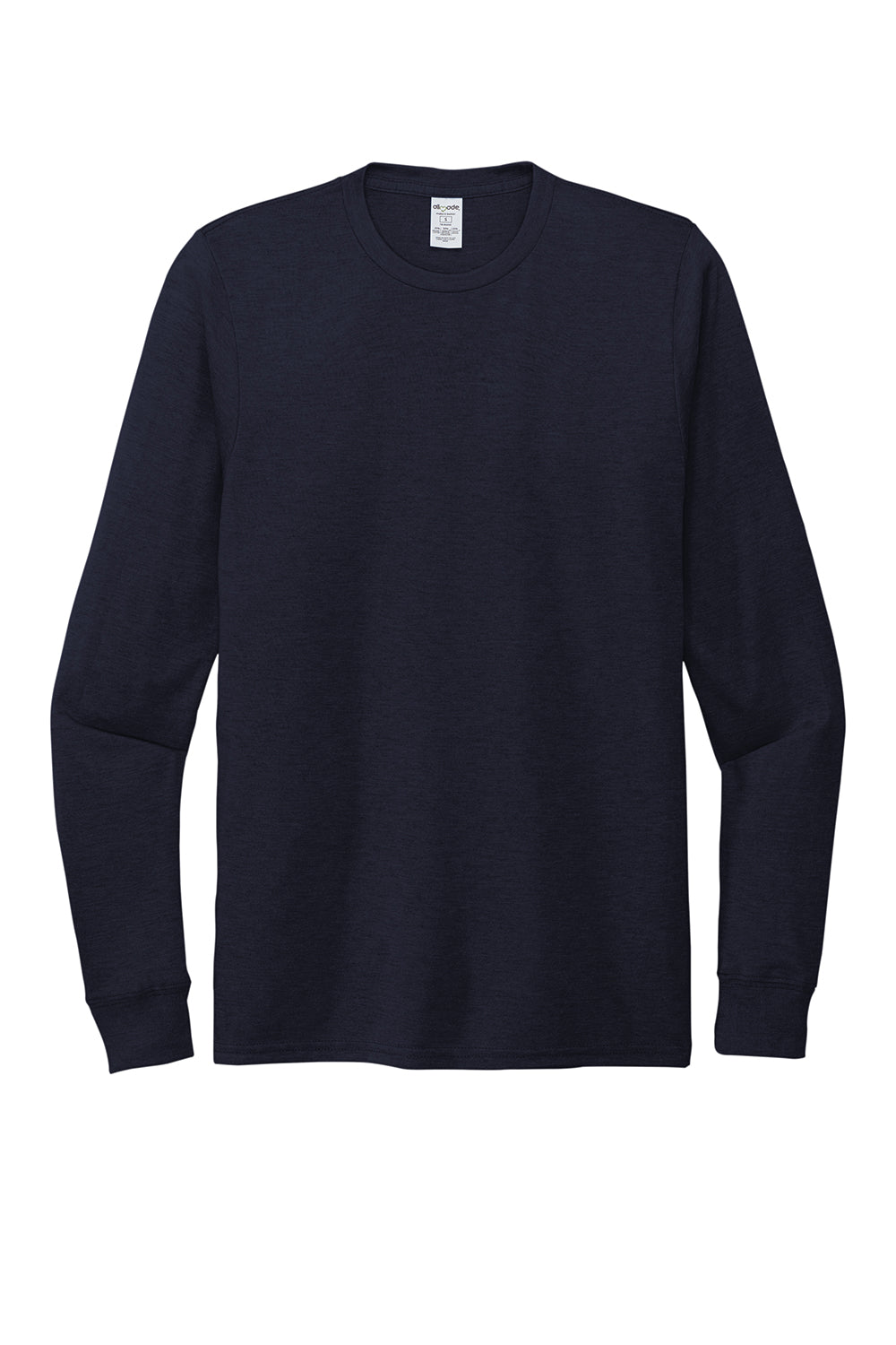 Allmade AL6004 Mens Long Sleeve Crewneck T-Shirt Night Sky Navy Blue Flat Front