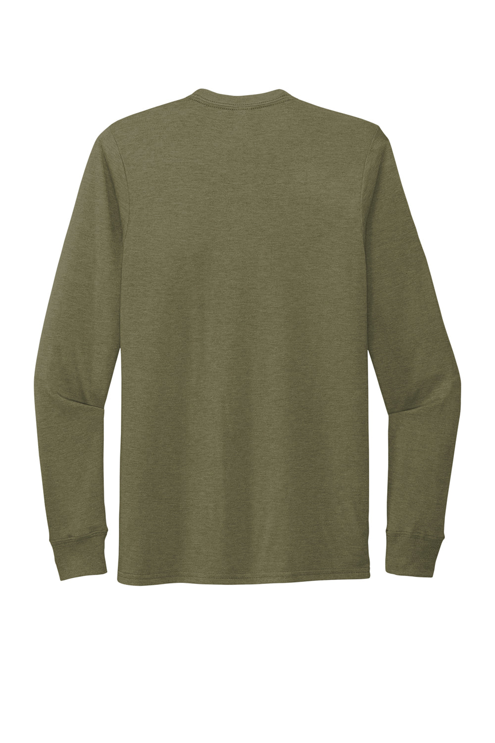 Allmade AL6004 Mens Long Sleeve Crewneck T-Shirt Olive You Green Flat Back