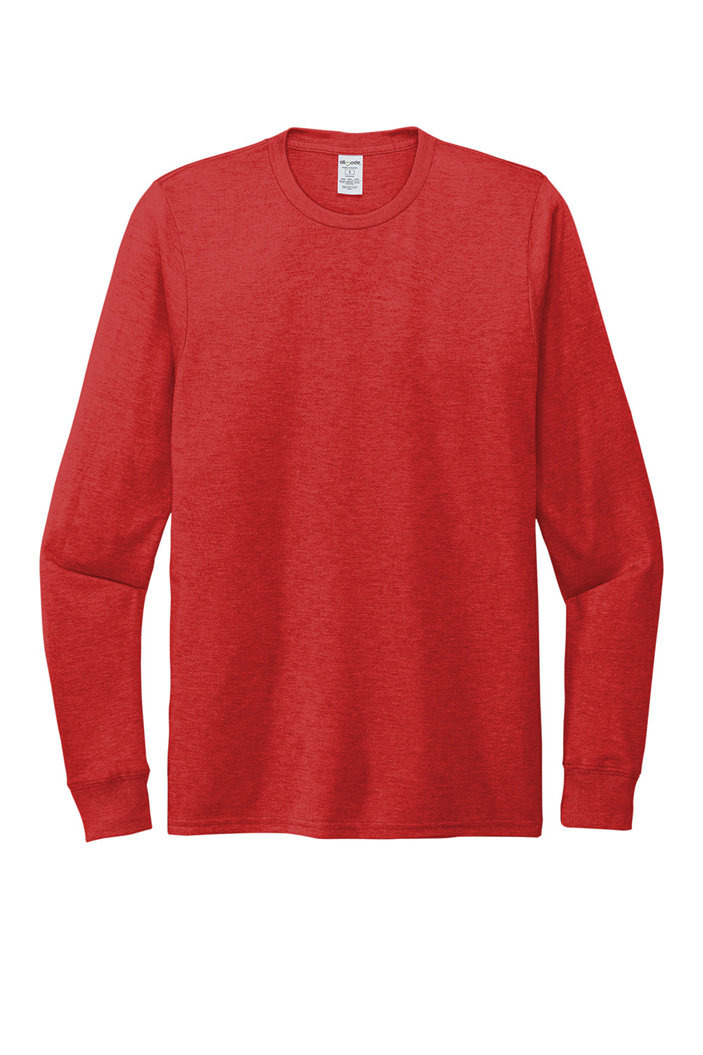 Allmade AL6004 Mens Long Sleeve Crewneck T-Shirt Rise Up Red Flat Front