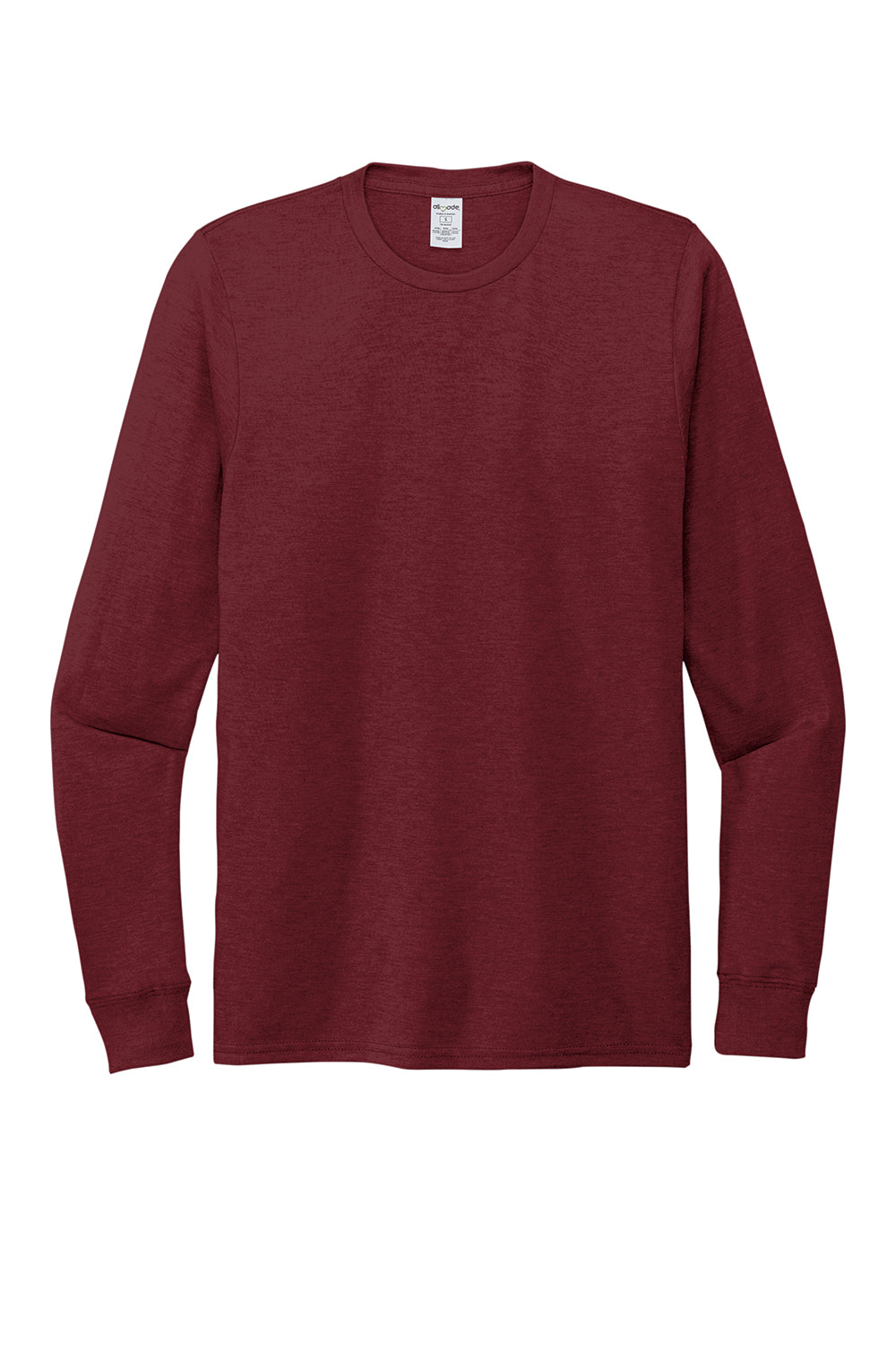 Allmade AL6004 Mens Long Sleeve Crewneck T-Shirt Vino Red Flat Front