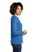 Allmade Womens Long Sleeve Crewneck T-Shirt Azure Blue Side