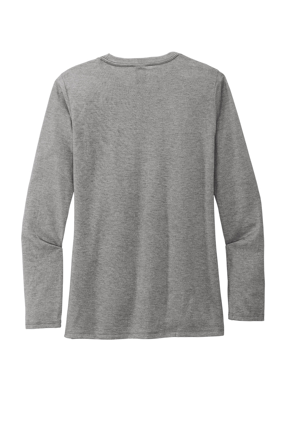 Allmade AL6008 Womens Long Sleeve Crewneck T-Shirt Aluminum Grey Flat Back