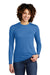 Allmade AL6008 Womens Long Sleeve Crewneck T-Shirt Azure Blue Model Front