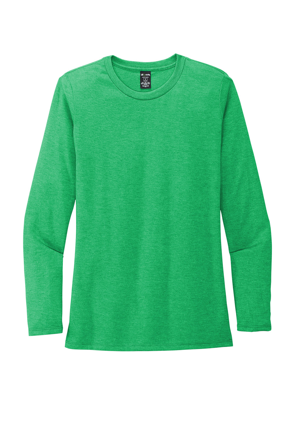 Allmade AL6008 Womens Long Sleeve Crewneck T-Shirt Enviro Green Flat Front