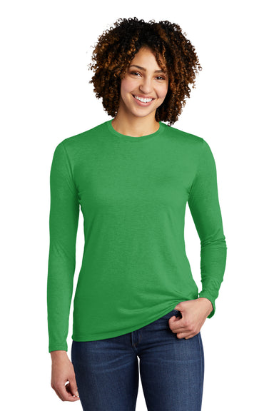 Allmade AL6008 Womens Long Sleeve Crewneck T-Shirt Enviro Green Model Front