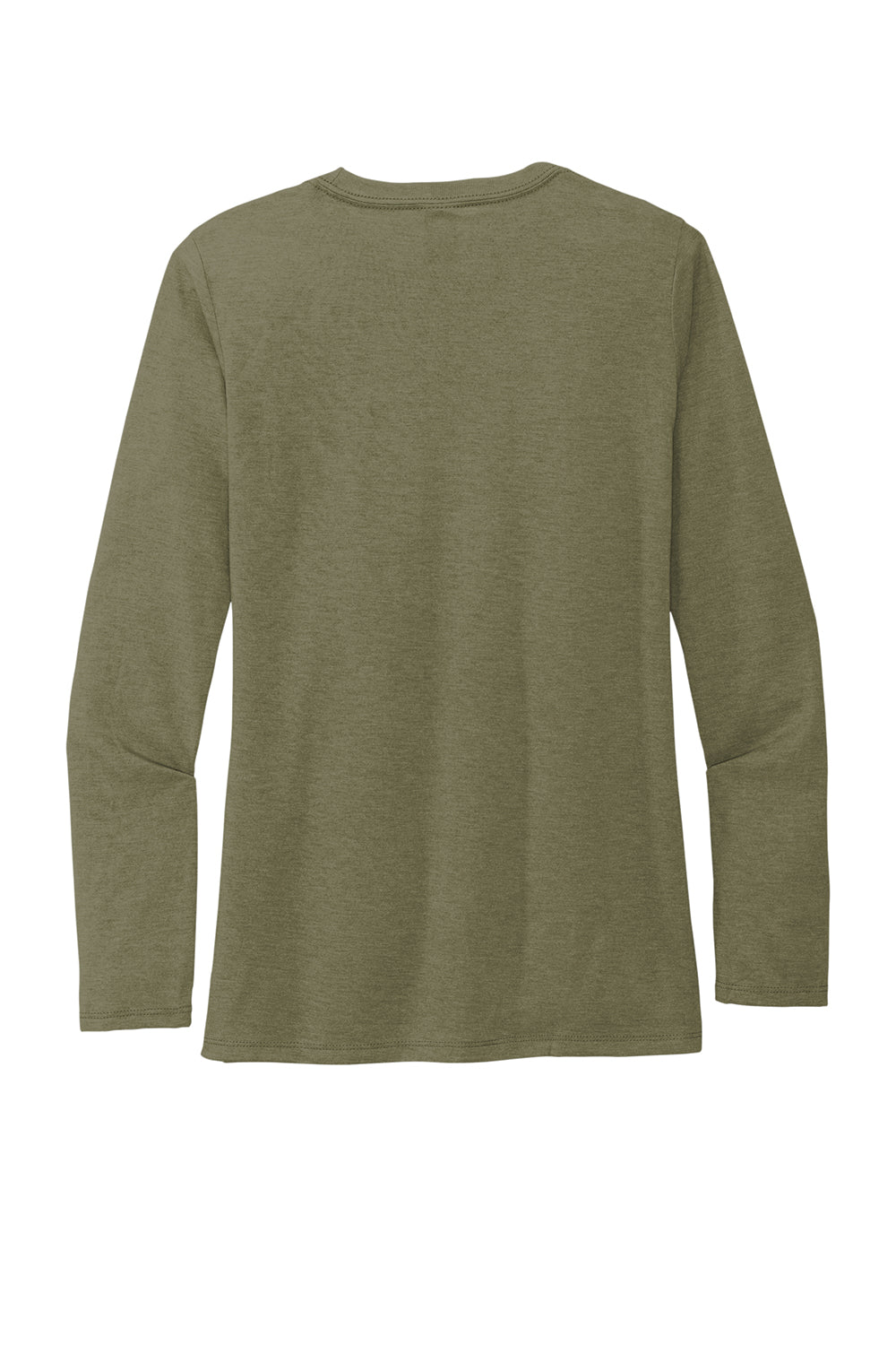 Allmade AL6008 Womens Long Sleeve Crewneck T-Shirt Olive You Green Flat Back