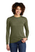 Allmade AL6008 Womens Long Sleeve Crewneck T-Shirt Olive You Green Model Front