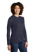 Allmade AL6008 Womens Long Sleeve Crewneck T-Shirt Rebel Blue Model 3Q