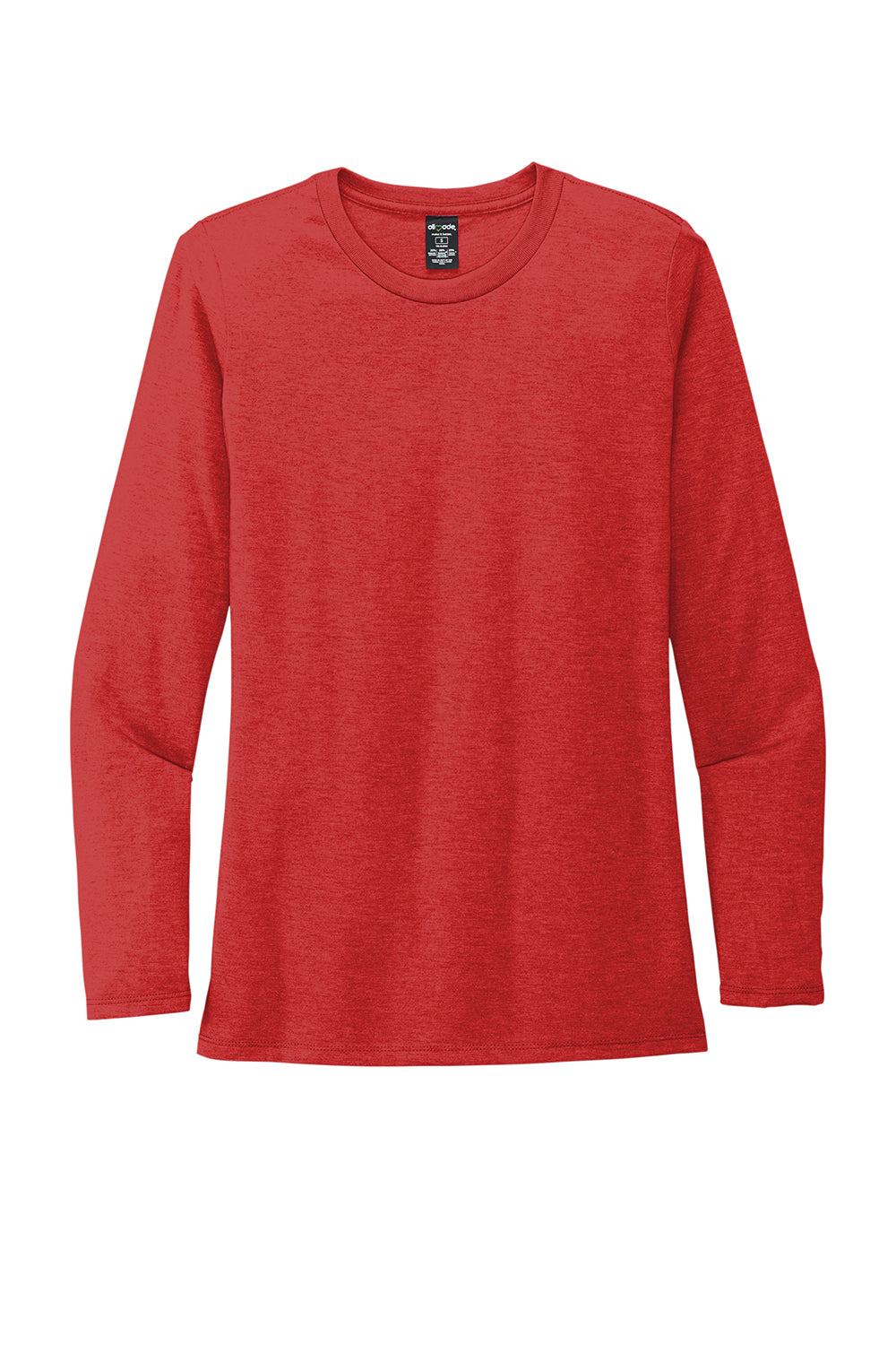Allmade AL6008 Womens Long Sleeve Crewneck T-Shirt Rise Up Red Flat Front