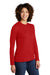 Allmade AL6008 Womens Long Sleeve Crewneck T-Shirt Rise Up Red Model 3Q