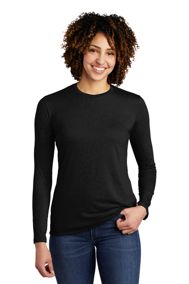 Allmade AL6008 Womens Long Sleeve Crewneck T-Shirt Space Black Model Front