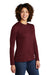 Allmade AL6008 Womens Long Sleeve Crewneck T-Shirt Vino Red Model 3Q