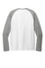 Allmade AL6009 Mens Colorblock Long Sleeve Crewneck T-Shirt Bright White/Aluminum Grey Flat Back